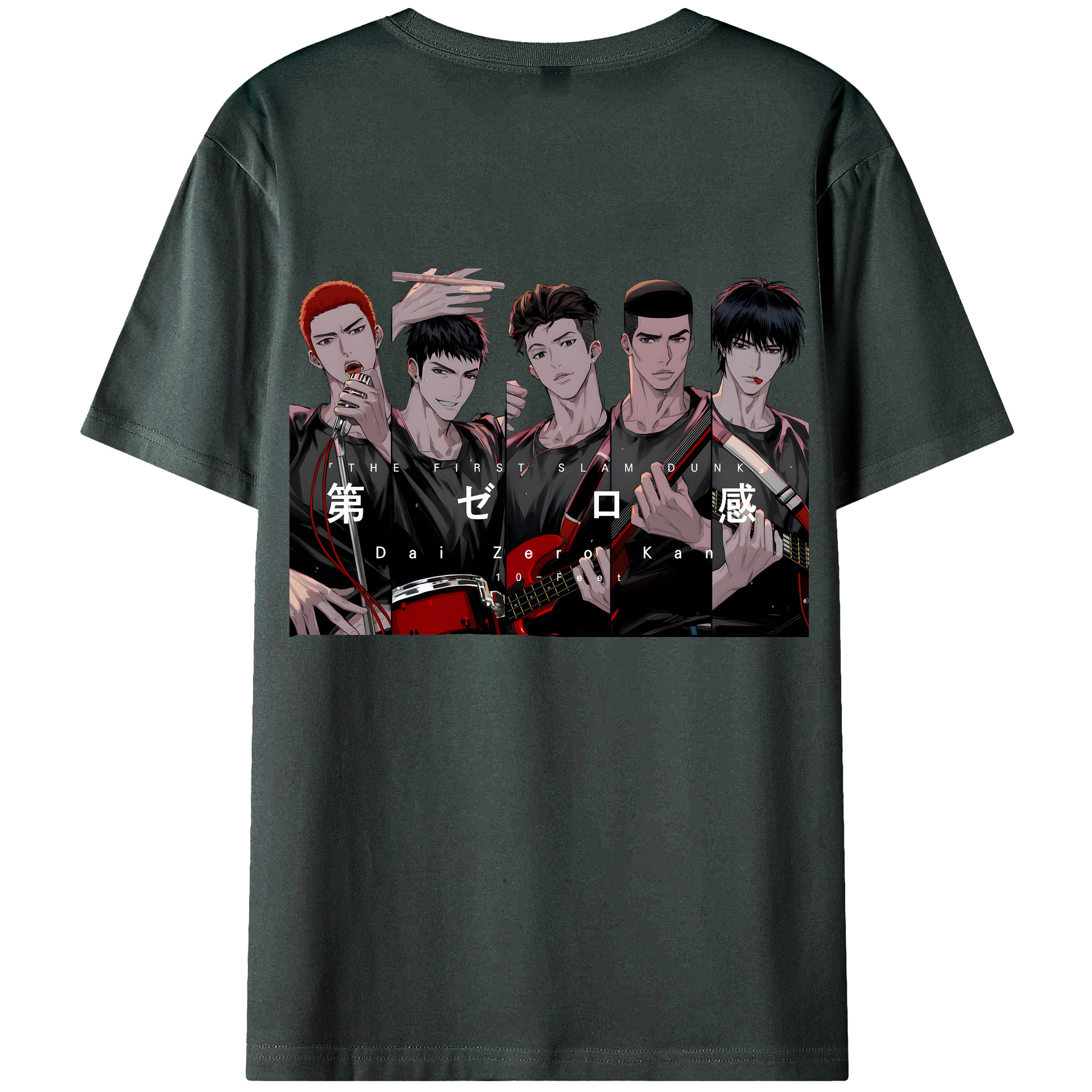 （画像用） SLAM DUNK／スラムダンク 綿100％ メンズ半袖Tシャツ（バックプリント） 通気性
